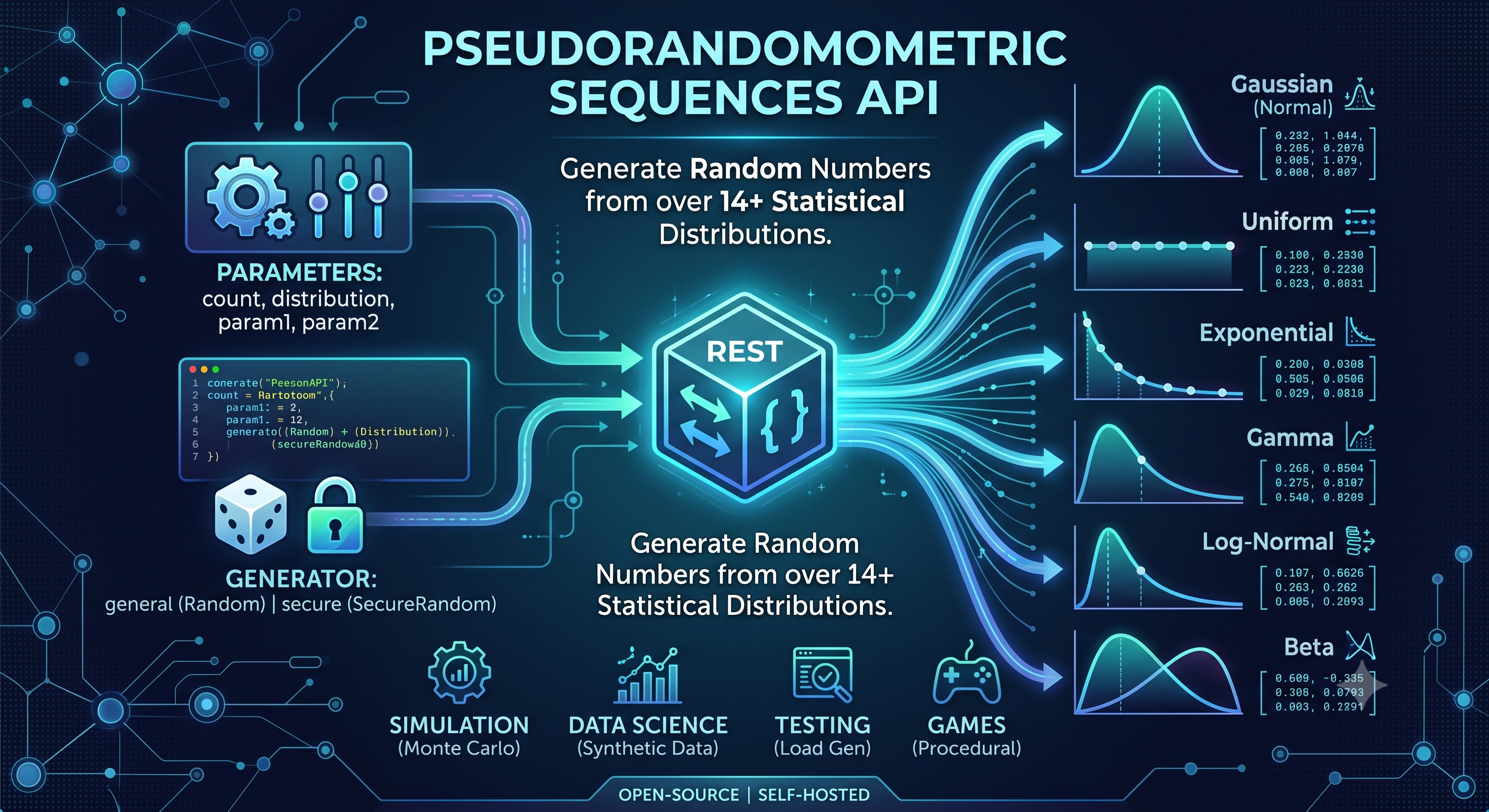 Pseudorandomometric Sequences Api